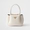 Prada 1BA362 Liaison Mini Handbag in Leather White
