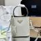 Prada 1BA373 Panier Mini Bag in Leather White