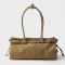 Prada 1BA426 Bonnie Medium Handbag in Nubuck Leather Beige