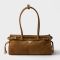 Prada 1BA426 Bonnie Medium Handbag in Suede Camel