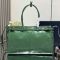 Prada 1BA433 Bonnie Large Handbag in Leather Green