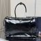 Prada 1BA439 Bonnie Extra-Large Handbag in Leather Black