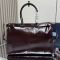 Prada 1BA439 Bonnie Extra-Large Handbag in Leather Coffee