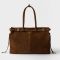 Prada 1BA439 Bonnie Extra-Large Handbag in Suede Brown