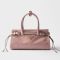 Prada 1BA486 Bonnie Mini Handbag in Leather Pink