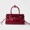 Prada 1BA486 Bonnie Mini Handbag in Leather Red