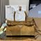 Prada 1BA486 Bonnie Mini Handbag in Suede Camel