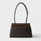 Prada 1BA495 Passage Medium Bag in Leather with Re-Nylon Flap Coffee