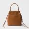 Prada 1BA496 Carry Mini Handbag in Leather Brown