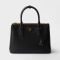 Prada 1BA863 Galleria Medium Bag in Saffiano Leather Black