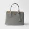 Prada 1BA863 Galleria Medium Bag in Saffiano Leather Grey