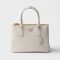 Prada 1BA863 Galleria Medium Bag in Saffiano Leather White