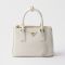 Prada 1BA896 Galleria Small Bag in Leather White