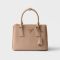 Prada 1BA896 Galleria Small Bag in Saffiano Leather Apricot