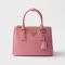Prada 1BA896 Galleria Small Bag in Saffiano Leather Pink
