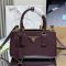 Prada 1BA916 Galleria Mini Bag in Saffiano Leather Burgundy