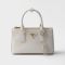 Prada 1BA916 Galleria Mini Bag in Saffiano Leather White