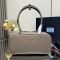 Prada 1BB126 Medium Top-Handle Bag in Leather Grey