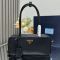 Prada 1BB133 Small Top-Handle Bag in Re-Nylon and Leather Black