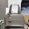 Prada 1BB149 Medium Top-Handle Bag in Leather Grey