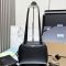 Prada 1BB167 Carry Top-Handle Mini Bag in Antiqued Leather Black