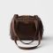 Prada 1BB167 Carry Top-Handle Mini Bag in Antiqued Leather Brown