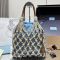 Prada 1BC111 Noue Medium Macrame Bag in Cotton Blue