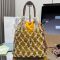 Prada 1BC111 Noue Medium Macrame Bag in Cotton Yellow