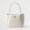 Prada 1BC145 Small Handbag in Leather white