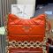 Prada 1BC157 Prada System Patchwork Bag in Nappa Leather Orange