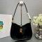 Prada 1BC169 Cleo Shoulder Bag in Brushed Leather Black