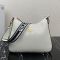 Prada 1BC178 Shoulder Bag in Leather White