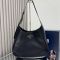 Prada 1BC181 Large Shoulder Bag in Leather Black