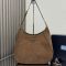Prada 1BC181 Large Shoulder Bag in Suede Brown