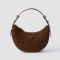 Prada 1BC194 Arque Small Shoulder Bag in Suede Brown