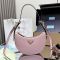 Prada 1BC194 Arque Small Shoulder Bag in Leather Pink