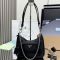 Prada 1BC198 Mini Bag in Re-Nylon and Brushed Leather Black/Silver