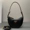 Prada 1BC199 Arque Mini Shoulder Bag in Leather Black