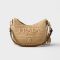 Prada 1BC204 Re-Edition Mini Crochet Bag in Raffia Beige