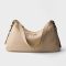 Prada 1BC228 Aimee Large Shoulder Bag in Leather Beige