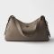 Prada 1BC228 Aimee Large Shoulder Bag in Leather Grey