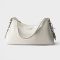 Prada 1BC228 Aimee Large Shoulder Bag in Leather White