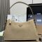 Prada 1BC228 Aimee Large Shoulder Bag in Nubuck Leather Beige