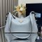 Prada 1BC229 Aimee Medium Shoulder Bag in Leather Blue