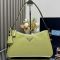 Prada 1BC229 Aimee Medium Shoulder Bag in Leather Green