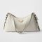 Prada 1BC229 Aimee Medium Shoulder Bag in Leather White