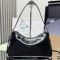 Prada 1BC229 Aimee Medium Shoulder Bag in Naplak Patent Leather Black