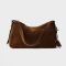 Prada 1BC229 Aimee Medium Shoulder Bag in Suede Taupe