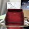 Prada 1BC263 Enchaine Mini Bag in Suede Red