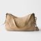 Prada 1BC280 Aimee Large Shoulder Bag in Leather Beige